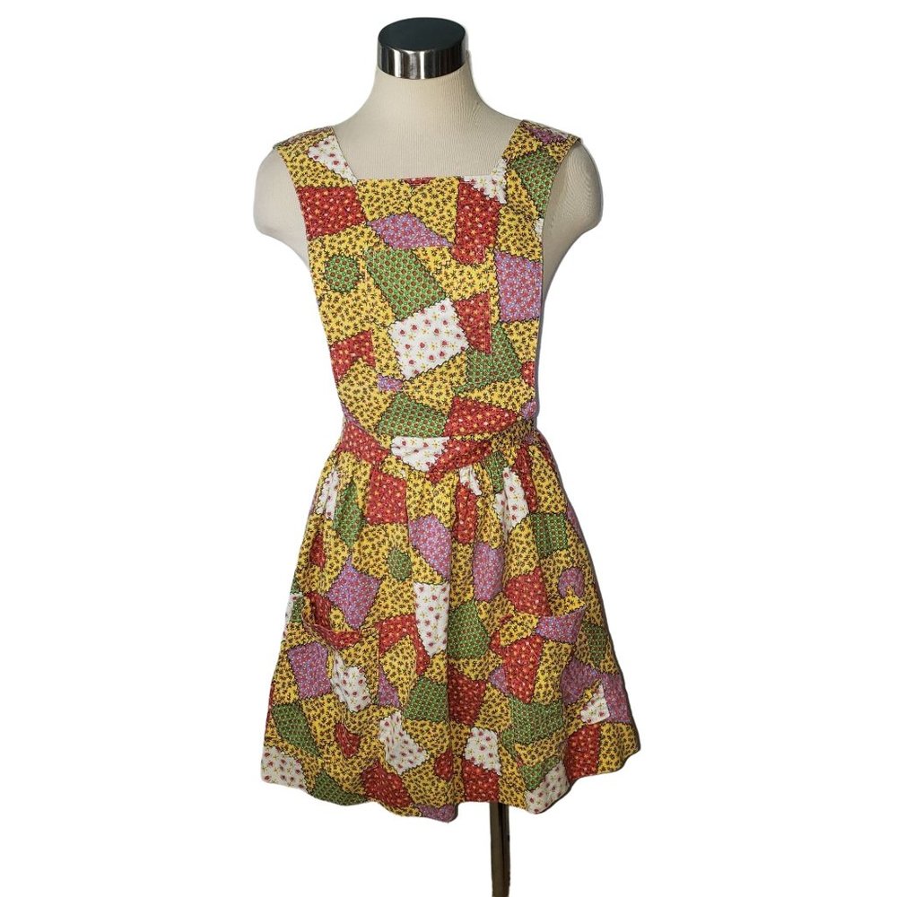 Vintage Patchwork Bib Wrap Apron